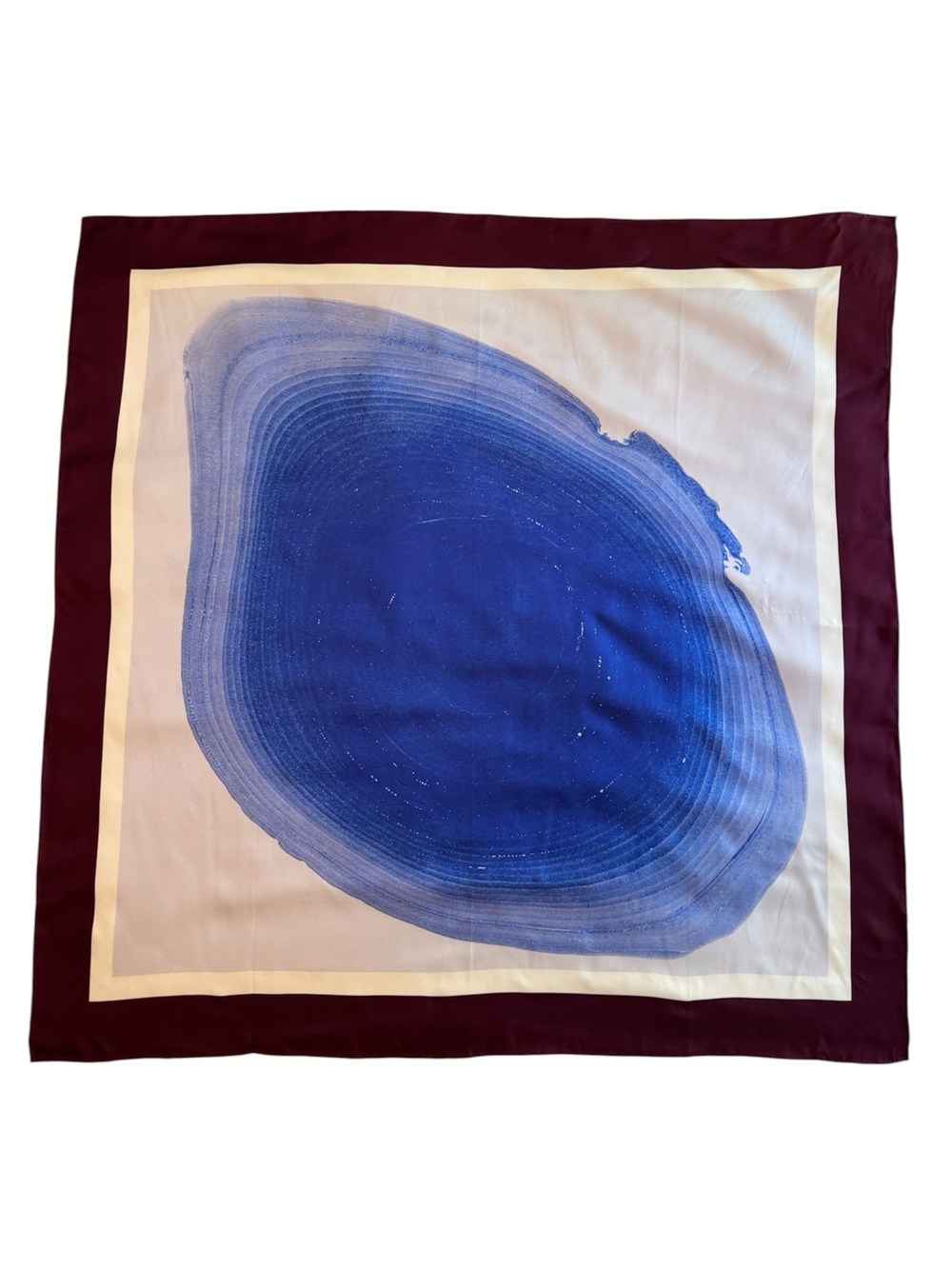 Roksanda X Jumeirah Marsa Al Arab Dubai Blue White Red 100% Silk Scarf 40” X 40”